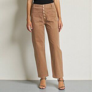 Pistola 26 Oak High Rise Chino Pant Button Fly Brown Carpenter Utility Y2K Retro